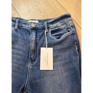 Flying Monkey Black Label Fairchild 90s Vintage Flare Jeans Distressed Blue 32